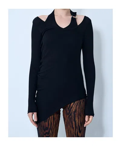 Jean Paul Gaultier Piercing Top In Blue