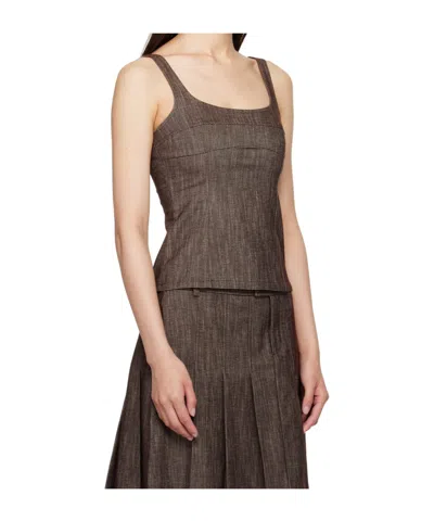 Paloma Wool Sleeveless Vest In Brown