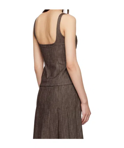 Paloma Wool Sleeveless Vest In Brown