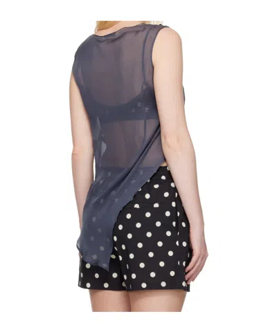 Paloma Wool Asymmetric Silk Top In Blue