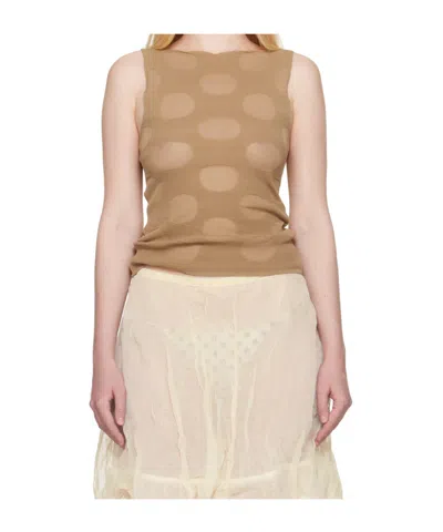 Paloma Wool Round Neck Sleeveless Vest In Brown