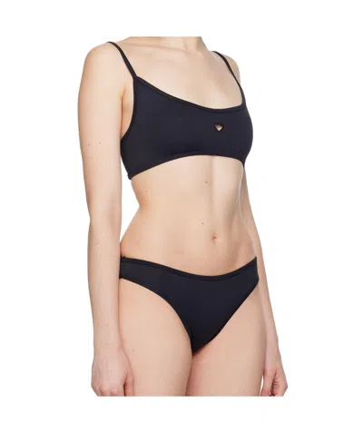 Baserange Black Heart Bikini Top