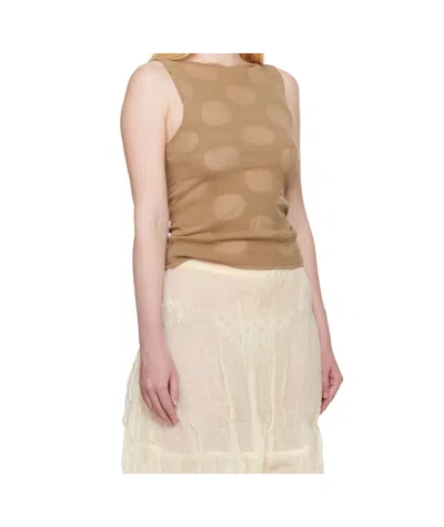Paloma Wool Round Neck Sleeveless Vest In Brown