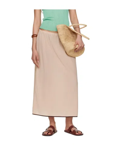 Baserange Elastic Waist Skirt In Pink