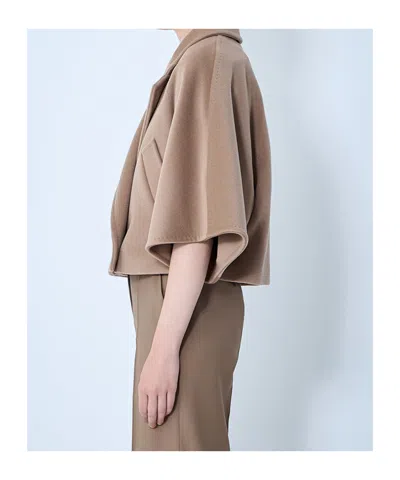 Max Mara Cropped Jacket In Brown