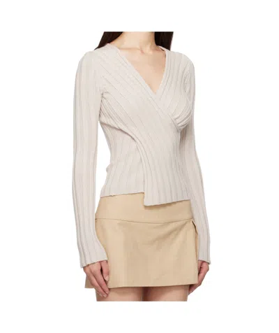 Paloma Wool Valeria Reversible Merino Wool Sweater In Neutral