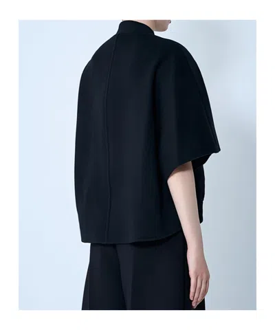 Max Mara Women Cashmere Cropped Sleeve Jacket In Black