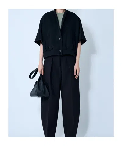 Max Mara Women Cashmere Cropped Sleeve Jacket In Black