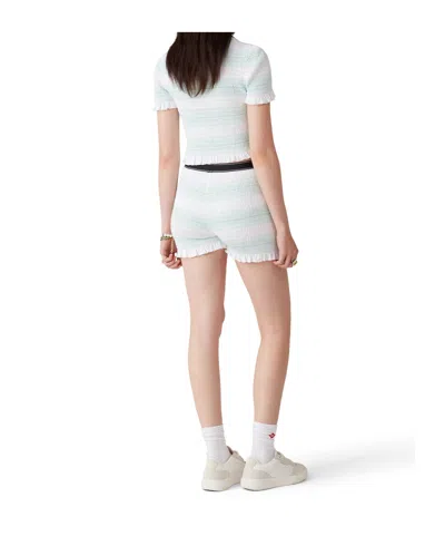 Casablanca Short-sleeved Cotton Sweater With Contrasting Details In White