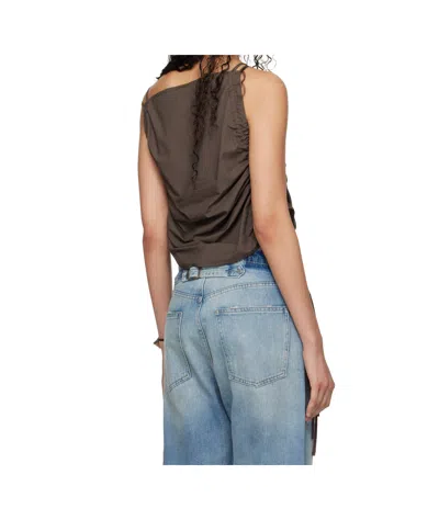Baserange Pleated Top In Brown
