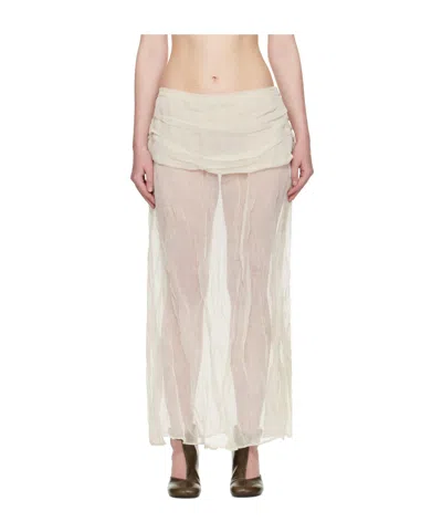 Paloma Wool Off-white Mae Maxi Skirt In White