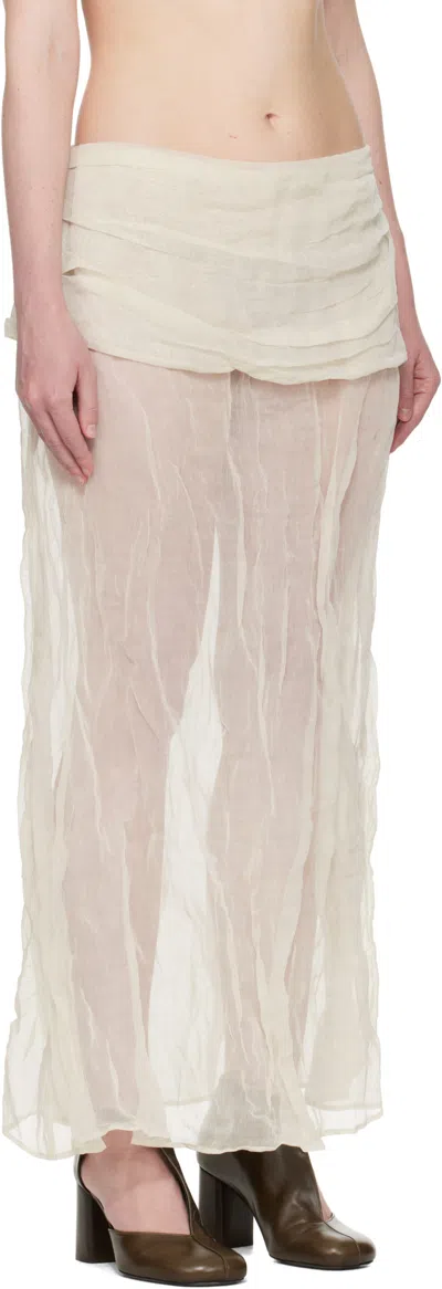 Paloma Wool Off-white Mae Maxi Skirt In White