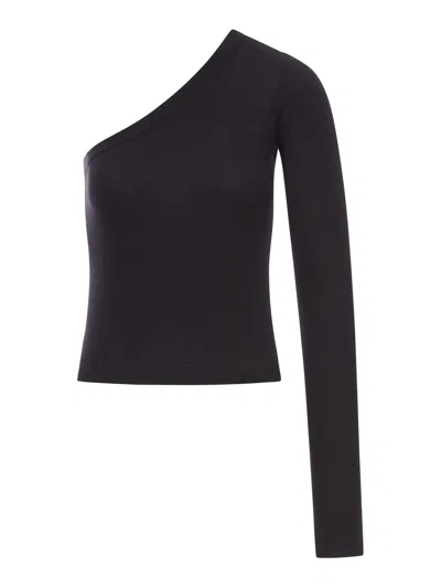 Rick Owens One-sleeve T-shirt In Black