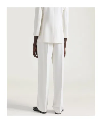 Givenchy Wool Double Pleated Trousers In White