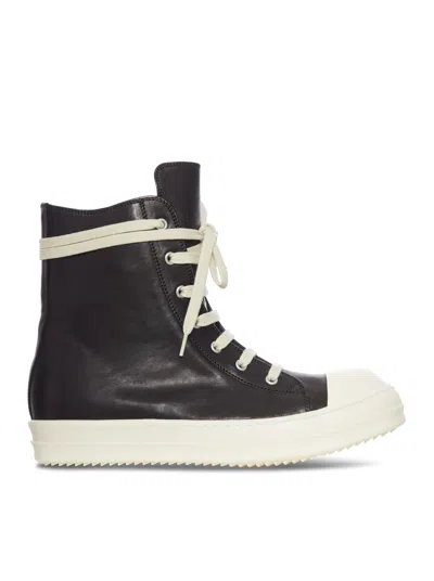 Rick Owens Lace-up Sneakers In Black
