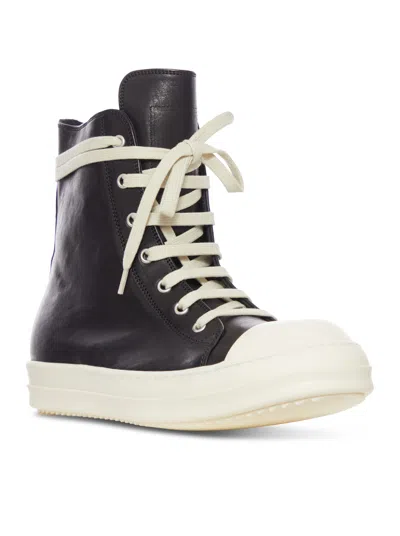 Rick Owens Lace-up Sneakers In Black