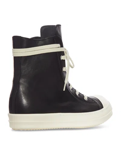Rick Owens Lace-up Sneakers In Black