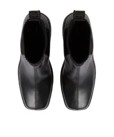 Stella Mccartney Black Skyla Heeled Sock Chelsea Boots In Black