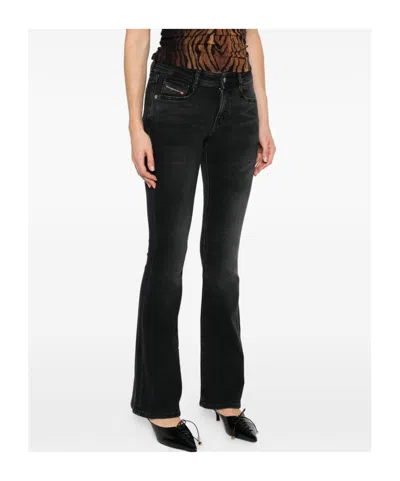 Diesel Jeans With Belt Loops In Black