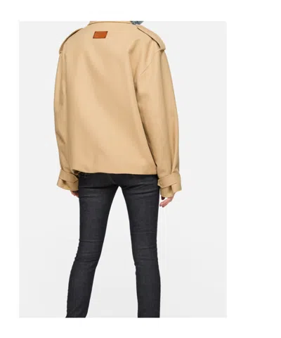 Acne Studios Cotton Satin Jacket In Neutral