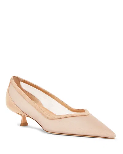 Stuart Weitzman Women's Eva 35mm Mesh & Leather Pumps In Multi