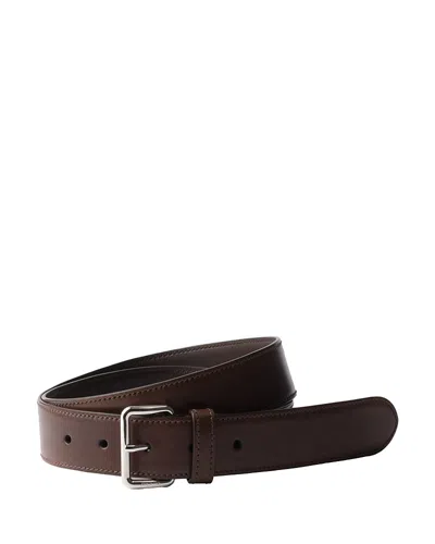 Prada Antiqued Leather Belt In Brown