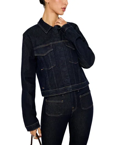 Good American Committed Denim Jacket In Blue