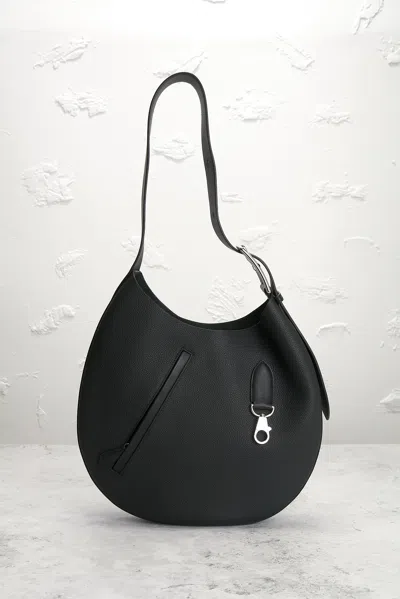 Pre-owned Hermes Togo & Swift Arcon Shoulder Bag In Black