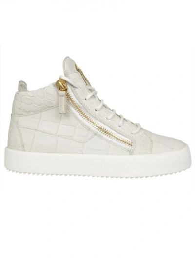 Shop Giuseppe Zanotti Kriss Hi-top Sneakers In Somlight Bianco
