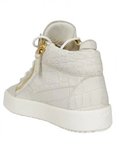 Shop Giuseppe Zanotti Kriss Hi-top Sneakers In Somlight Bianco