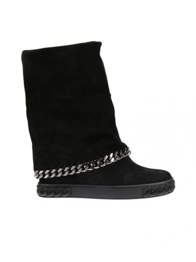 Shop Casadei Boots Shoes Woman  In Black