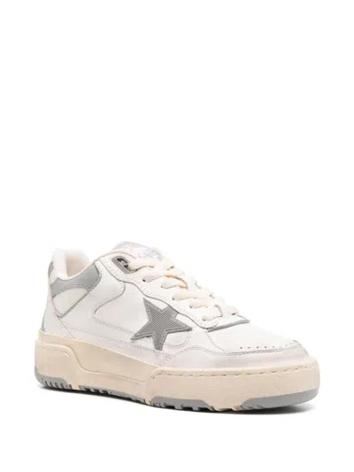 Golden Goose Rubber Sole Star Detail Contrast Panels In White
