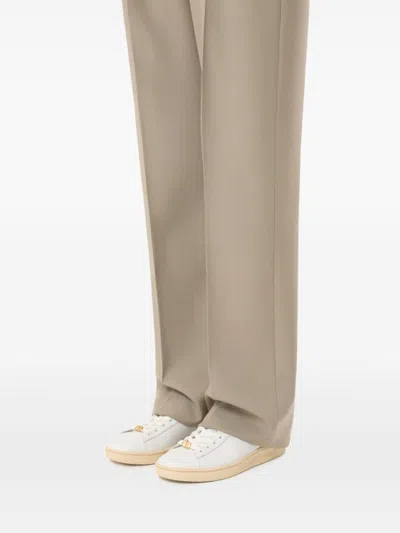 Valentino White Leather Vlogo Signature Sneakers In White