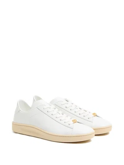 Valentino White Leather Vlogo Signature Sneakers In White