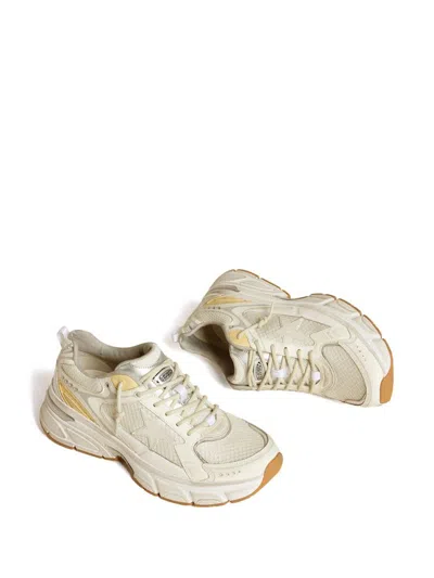 Golden Goose Lightstar White Low Top Sneakers With Logo Patch On The Tongue And Logo Lettering On The Heel In Lea In Neutral