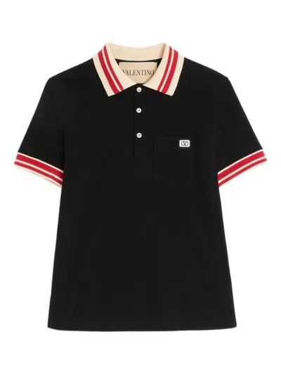 Valentino Cotton Sweaters In Black