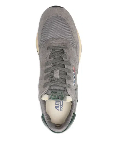 Autry Low-top Sneakers With Mesh Panels And Suede Overlays In Gray