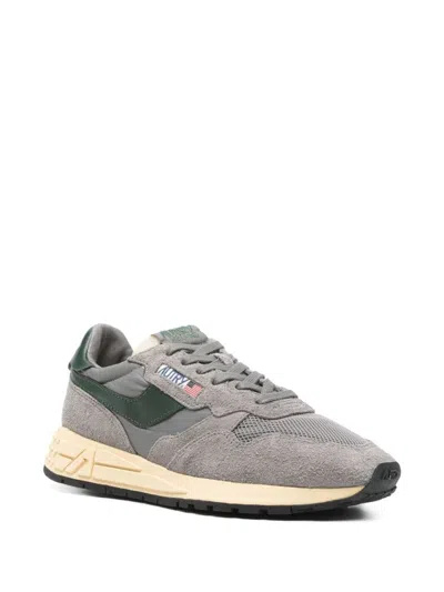 Autry Low-top Sneakers With Mesh Panels And Suede Overlays In Gray