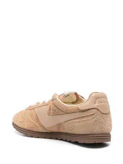 Autry Windspin Tonal Sneakers In Suede And Leather In Brown