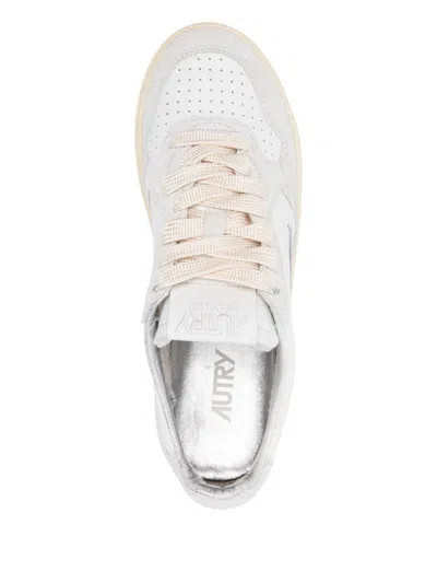 Autry Platform Low Lea Stars Wht Wht Sneakers In Multi