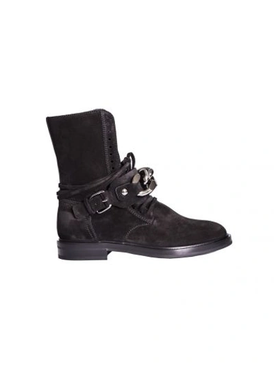 Shop Casadei Black Suede Boots