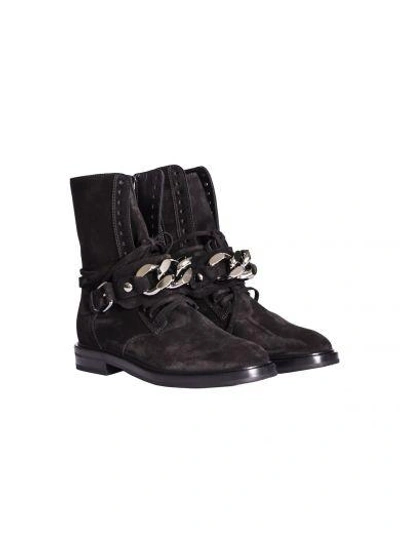 Shop Casadei Black Suede Boots