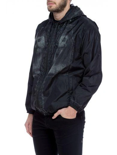 Shop Givenchy Christ Print Windbreaker Jacket In Black