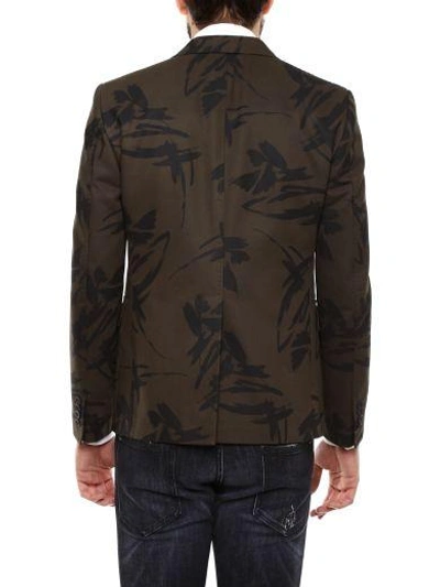 Shop Andrea Pompilio Two-button Blazer In Multi Militare|nero