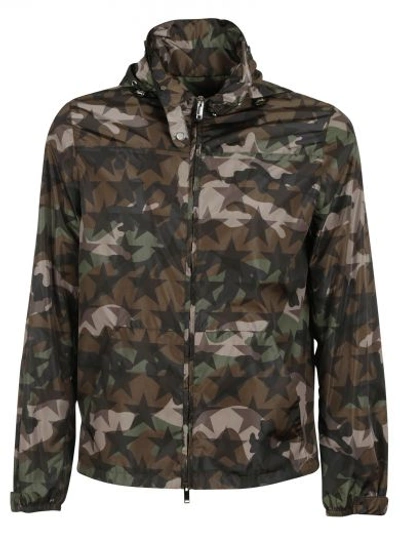Shop Valentino Military Green Camouflage Jacket