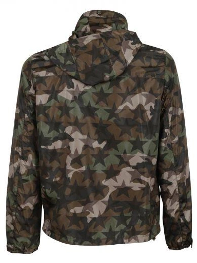 Shop Valentino Military Green Camouflage Jacket