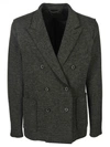 Lanvin Double Breasted Jacket In Dark Grey