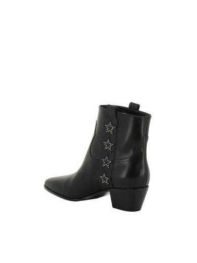 Shop Saint Laurent Rock Heeled Ankle Boots In Black