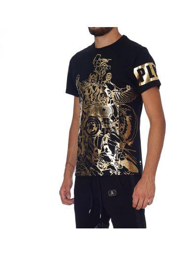 Philipp Plein 'power Team' T-shirt In Black Gold | ModeSens