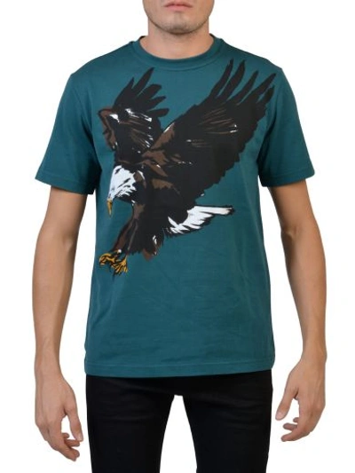 Balenciaga T-shirt With Eagle Print In Green